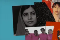 Collage de photos de jeunes personnes.