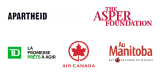 Logos : l’Apartheid Museum, la Fondation Asper, le Groupe Banque TD, Air Canada et Voyage Manitoba. 