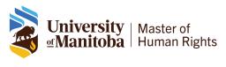 University of Manitoba Master of Human Rights