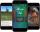 Trois téléphones intelligents sont posés ensemble, face à la caméra. Chaque téléphone affiche une image de l'application « Un voyage d'inspiration » du Musée.