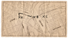 Carte du centre de Winnipeg montrant l’emplacement du Red Saloon (A), le trajet emprunté par Elzéar lors de sa tentative d’évasion, l’emplacement des quais des navires à vapeur où il a plongé dans l’eau (B) et l’actuel parc Elzéar Goulet (C).